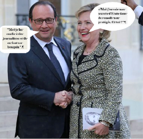 Privatisation des secrets d'Etat : Hilary Clinton et Fran�ois Hollande 8 07 14