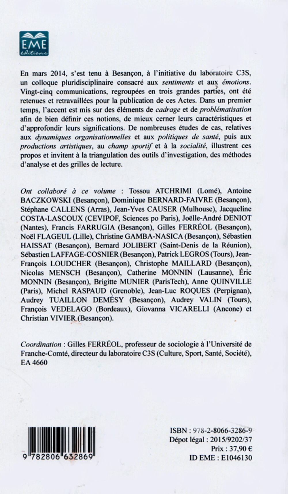 Joëlle Deniot in H Derréol, Sentiments et émotions